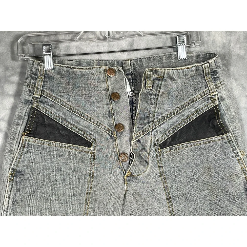 Vintage Guess for Men Georges Marciano Gray High Waist Button Fly Jeans 29
